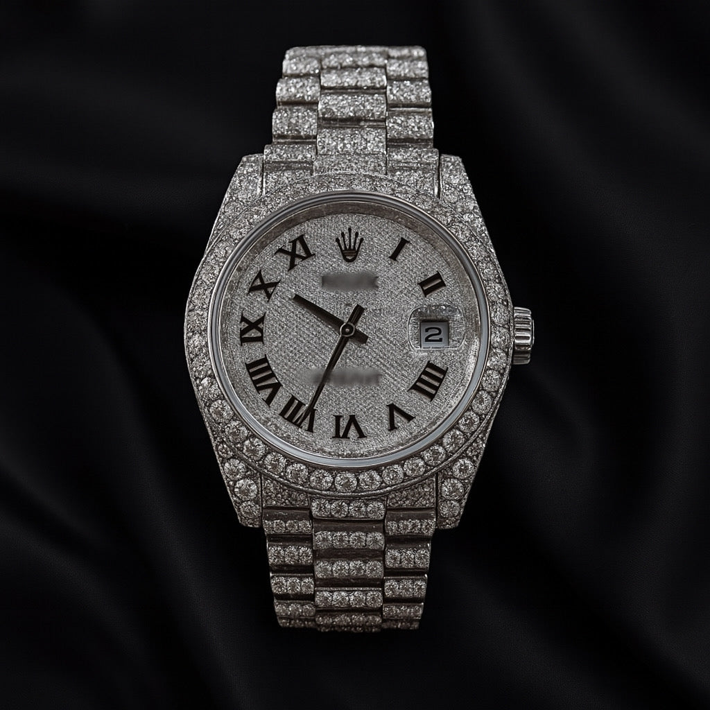 ROLEX STYLE DATEJUST FULL MOISSANITE