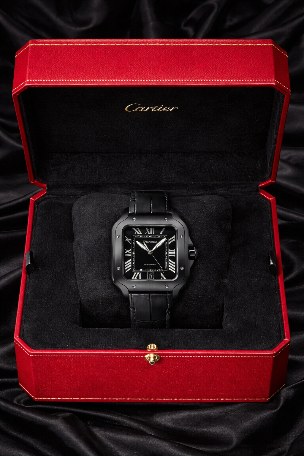 CARTIER SANTOS BLACK STYLE LARGE