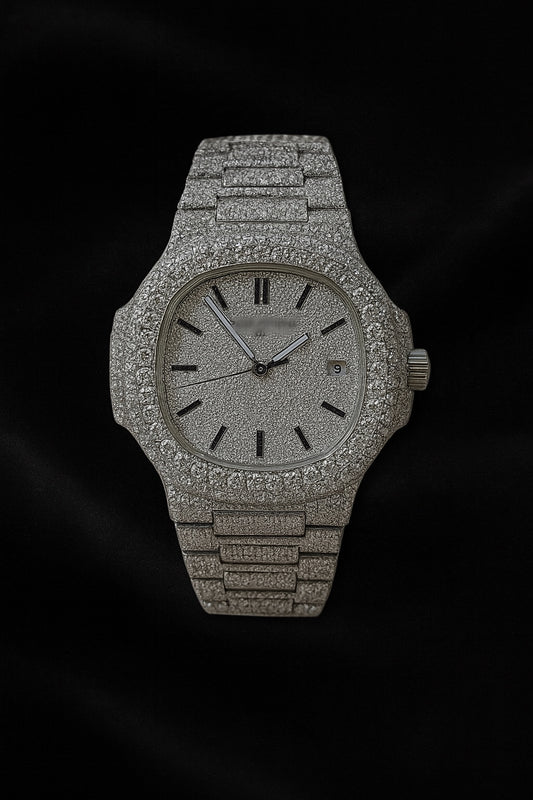 ESTILO PATEK PHILIPPE, MOISSANITE COMPLETO