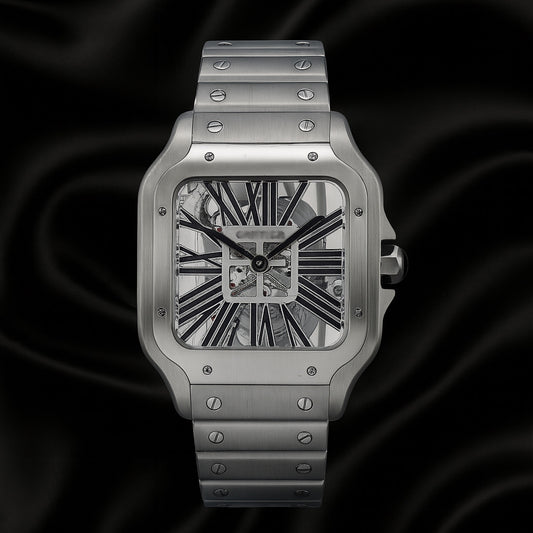 CARTIER ESTILO SANTOS 40 mm SS TWF ESFERA ESQUELETO