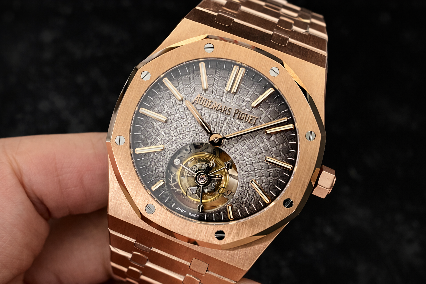 AUDEMARS PIGUET ROYAL OAK FLYING TOURBILLON GOLD GRAY