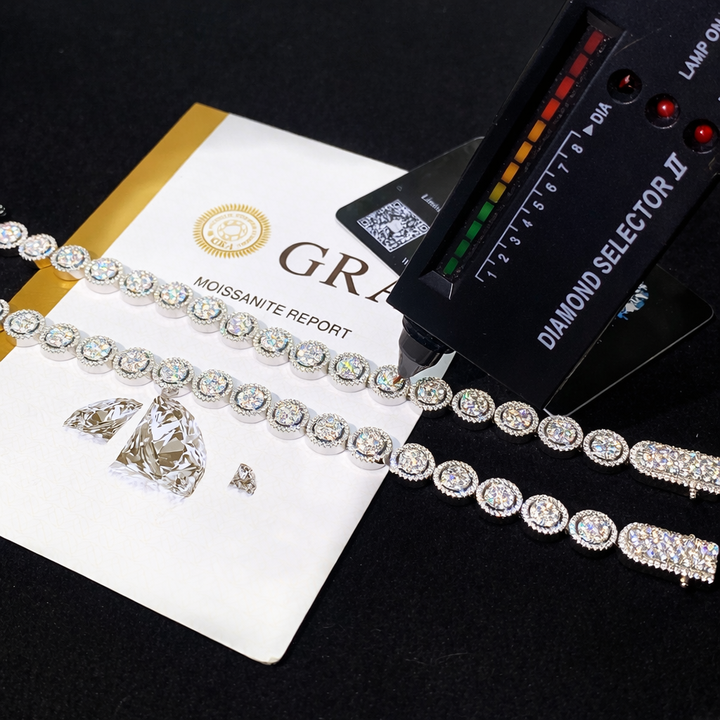 ROYAL HALO MOISSANITE TENNIS BRACELET