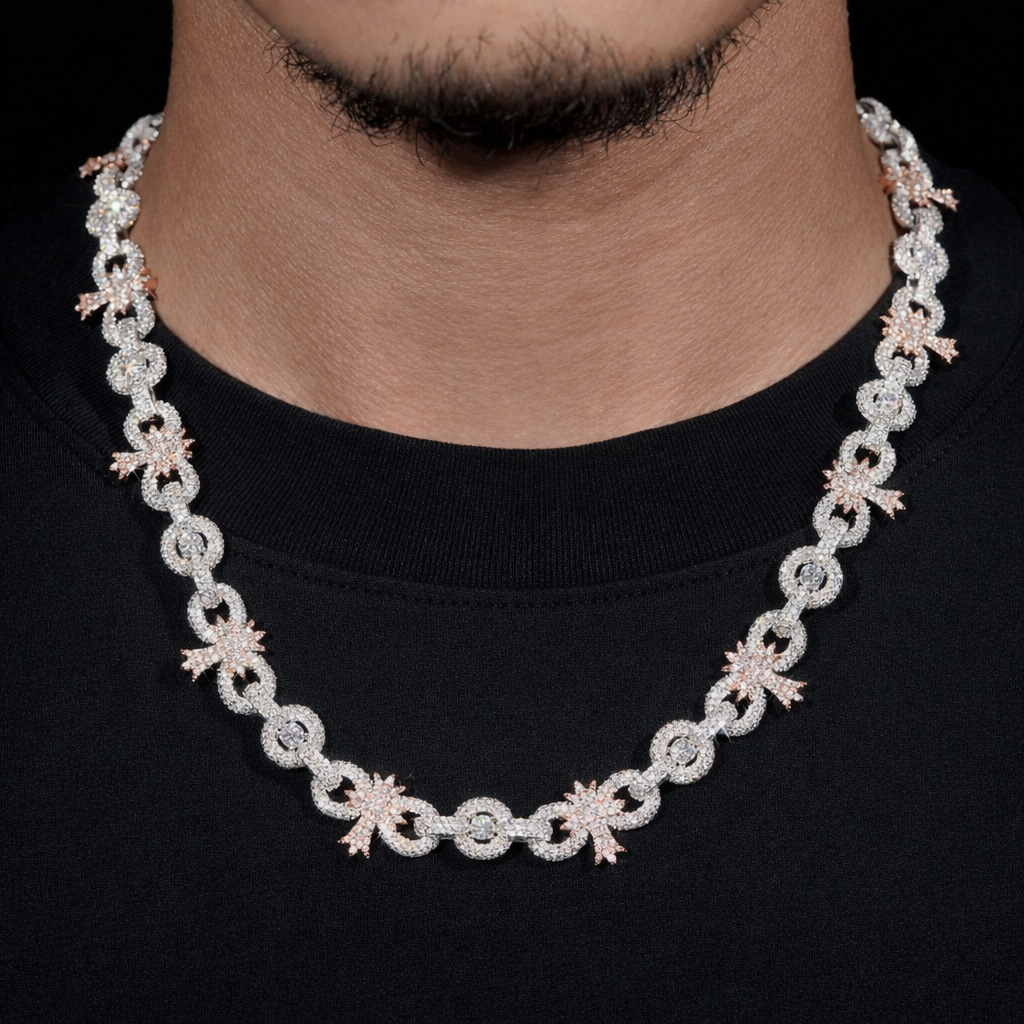 ASTRA STAR MOISSANITE LINK NECKLACE 13MM