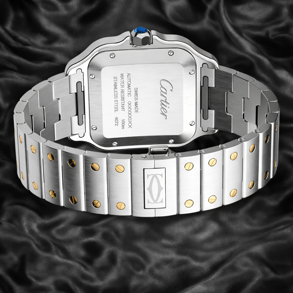 CARTIER STYLE SANTOS 39MM GOLD MIX