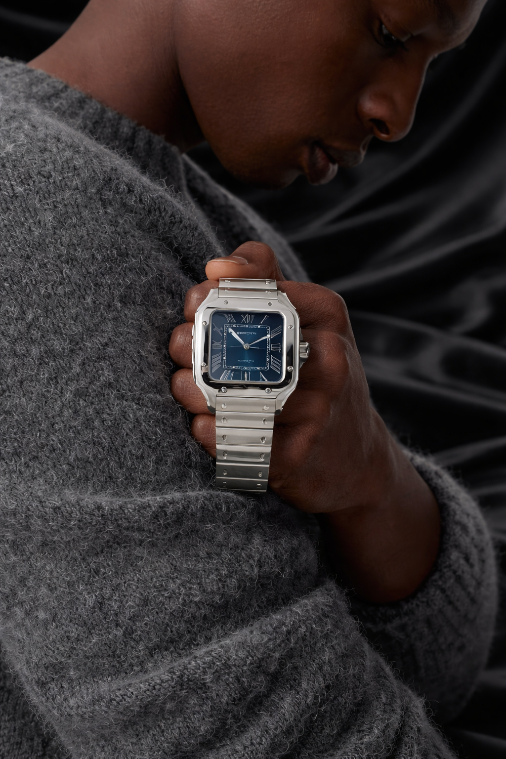CARTIER SANTOS STYLE BLUE 39.8MM