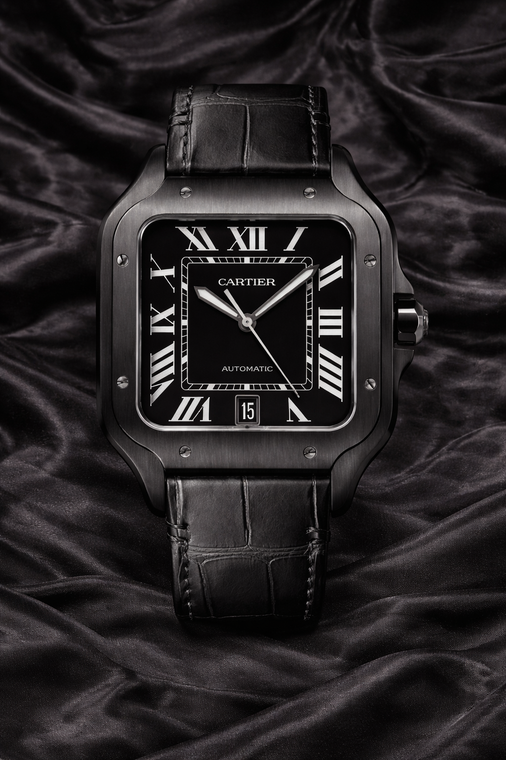 CARTIER SANTOS BLACK STYLE LARGE