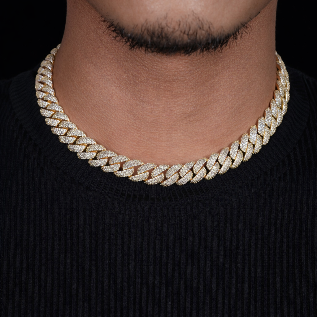 GOLD CUBAN 13mm