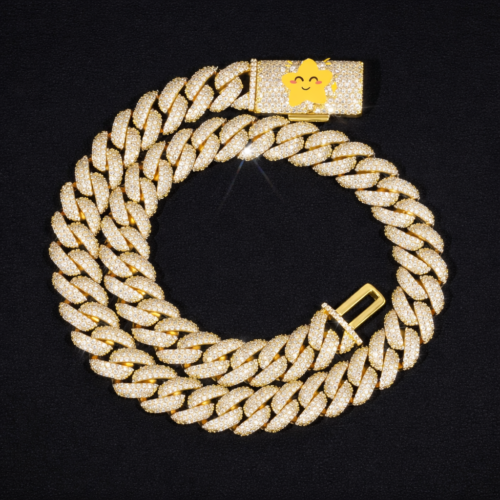 GOLD CUBAN 13mm