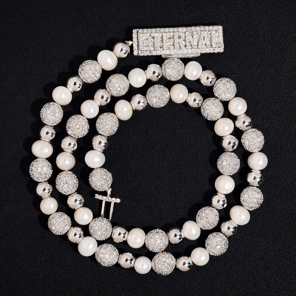 PEARL ROSARY CHAIN 8mm