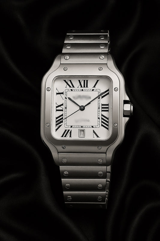 CARTIER ESTILO SANTOS 40 mm ESFERA BLANCA